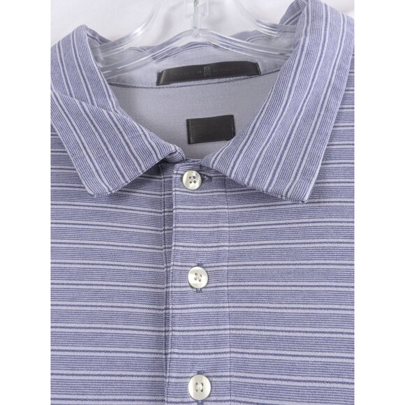 Nike Tiger Woods Mens Striped Golf Polo Shirt Short Sleeve Blue XXL Performance - Picture 5 of 10